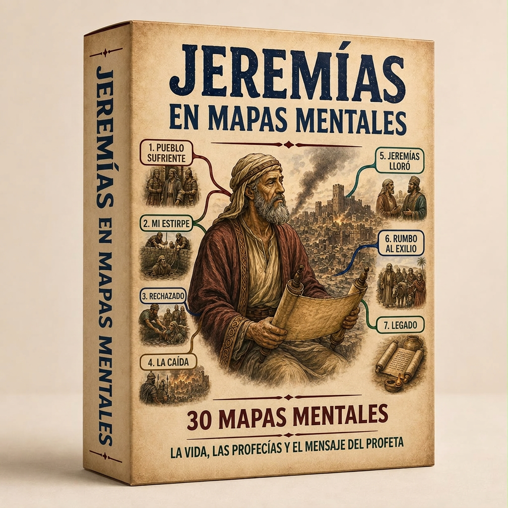 Caja de Profeta Jeremías en Mapas Mentales con 30 mapas en español